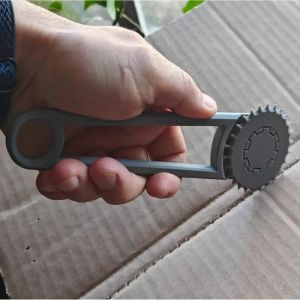 Manual Handheld Paperboard Box Punch Tool with Adjustable Steel Roller Grey Hole Punch for DIY Crafts Card Modification