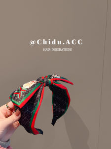 Retro Cat Ear Hairband Womens Sweet Popular Butterfly Knot Wide Edge Elegant Fashionable Hair Accessories for Women