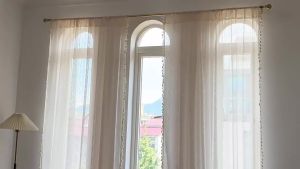 Cross-Border New Hollow Lace Jacquard Crocheted Curtain Finished Mesh Curtains Living Room Balcony Bedroom Punch-Free