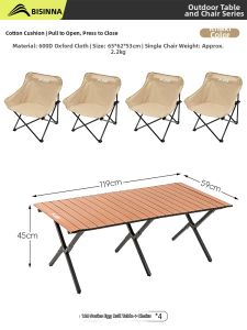 BSWOLF | Portable Lightweight Folding Camping Moon Chair