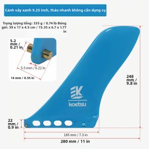 Vây Lướt Sóng Tháo Lắp Nhanh Không Cần Ốc Vít KOETSU 9.25 Inch Kiểu Mỹ Dành Cho Nam Nữ