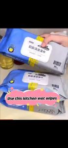 80pcs Kitchen Wet Wipes Thick Cleaning Tissue Strong Decontamination Reusable Degrease Stain Remover Wet Tissue