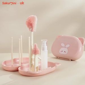 Sakumini 6in1 Travelling Bottle Brush Kit: Sikat Pembersih Botol Dot Sedotan Multifungsi