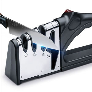 YESPERY 4 In 1 Quick Sharpener Handheld Multifunctional Knife Sharpening Tool Stainless Steel Sharpening Stone Kitchenware