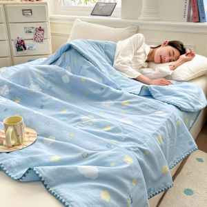 AIYUN | Floral Lace Edging Thin Summer Blanket