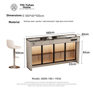 Luxurious Minimalist Bar Sideboard Cabinet
