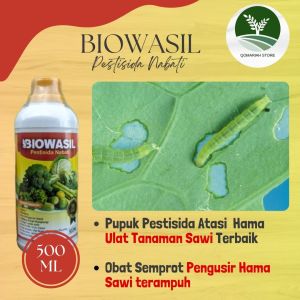 TERLARIS Obat semprot hama daun sawi - Obat hama ulat tanaman sawi - BIOWASIL 500ML - Pupuk pestisida untuk membasmi hama ulat sawi terbaik