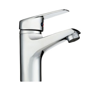 Single Lever Mixer Faucet Metal Electroplating Sink Taps Hot Cold Water Sink Mixer Tap Modern Basin Sink Faucet Durable Sink Tap