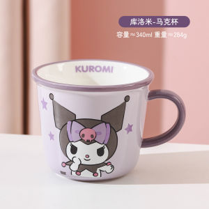 Sanrio | 340Ml Cartoon Sanrio Hello Kitty My Melody Cinnamoroll Kuromi Ceramics Mug Pretty milk Cup kitchen supplies Child Birthday Gift