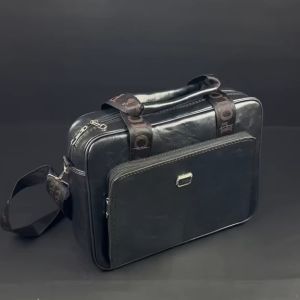 Tas Selempang Laptop 14\" Inch Polo Amstar Bahan Kulit PU Leather