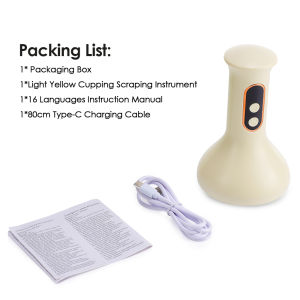 Hailicare | Electric Cupping Device Rechargeable Suction Cup Cellulite Massage Cordless Vacuum Massage Jars with Heat Gua Sha Tool 9 Levels