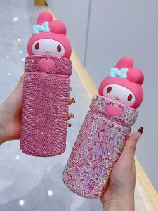 Sanrio Diamond-Embedded Vacuum Cup 316 Stainless Steel Water Cup Female Cartoon Good-looking Full Diamond Cup
