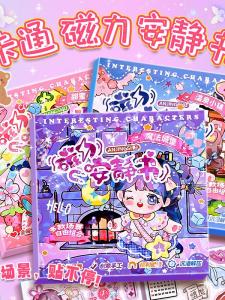 New Quiet Magnetic Stickers for Girls Ages 3 to 6 Cartoon Dress-Up Book Stickers No Cutting Required Easy to Swap out