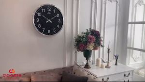 DOGENI นาฬิกาแขวนผนัง รุ่น WNM009SL สีเงิน นาฬิกาจัมโบ้ อลูมิเนียม ดีไซน์เรียบหรู ระบบ Quartz Wall Clock Dekojoy