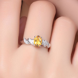 Citrine Ring Color Birthday Gift Vanves Stone