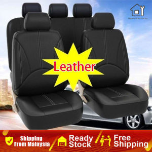 【Shipping From Malaysia】4pcs/9pcs Car Seat Cover Set LeatherAutomotive Black Seat Protector CoversCar Seat Covers UniversalCar Accessories