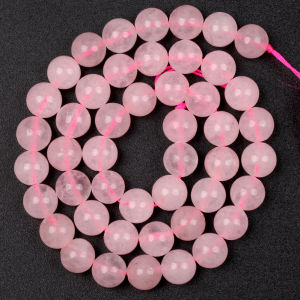 4mm-12mm Natural Rose Quartz Stone Round Loose Spacer Beads for Jewelry Making Diy Bracelets Necklace 15"