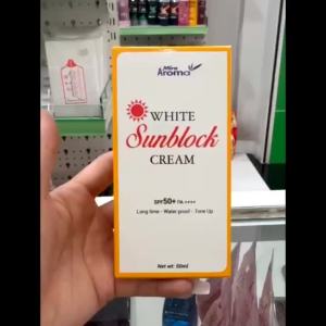 Kem chống nắng Mira  Aroma White Sun Block Cream NL100 chống thấm nước giúp bảo vệ da nâng tông SPF50+/PA++++ 50ml