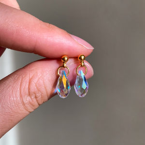 CAFFTI | Aurora Sparkle High Transparency Crystal Diamond Earrings