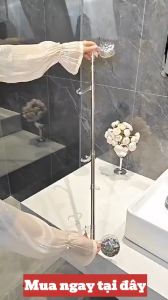 Giá Treo Khăn Mặt Hút Chân Không Điều Chỉnh Ngắn Dài - Đa Năng Làm Kệ Treo Dép Thanh Treo Đồ Bếp