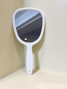 Vòng Cầm Tay Gương Trang Điểm Cầm Tay Siêu Mỏng Màu Trơn Đơn Mặt Dùng Cho Răng Miệng Kiểu Dáng Đơn Giản Có Thể Treo Trong Phòng Tắm