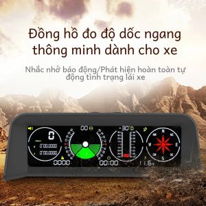 Máy Đo Độ Nghiêng Thông Minh X90 GPS Tốc Độ PMH/KMH La Bàn Ô Tô HUD Thước Đo Góc Nghiêng Đồng Hồ 12V Với Tọa Độ Kinh Độ Vĩ Độ