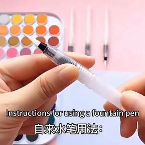 พู่กัน พู่กันระบายสีน้ำ Water Brush แปรงปลายแหลม แปรงสีน้ํา ขนาดต่างๆ สำหรับสีน้ำและ Gouache 2/3/6 ชิ้น