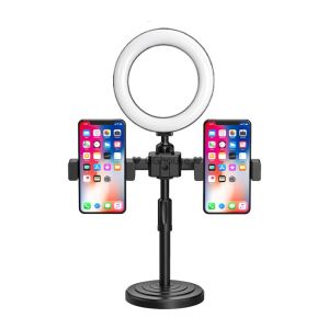 HIPHI ไฟเซลฟี่ ไฟไลฟ์สด ขาตั้งไลฟ์สด +หลอดไฟ LED พร้อมที่จับมือถือ 2ตัว Bracket Fill Light ไฟปรับลดเพิ่มระดับความสว่างได้