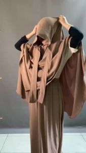 Mukenah Polos Lesti & Mukenah Dewasa Polos Crinkle 3in1