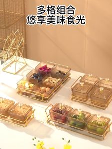 Khay mứt Tết 6 ngăn có giá đỡ khay đựng bánh kẹo hoa quả ngày Tết decor phòng khách sang trọng các mẫu mới nhất 2026