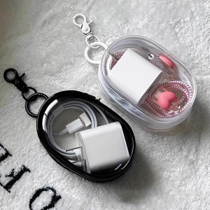 Portable Transparent Cable Storage Case for Travel Earphones and Chargers⚡PH deliveryIn stock⚡