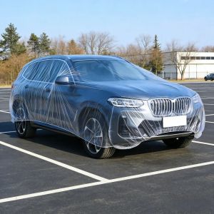 Thickened disposable car cover transparent car cover universal rainproof snow proof dustproof cover invisible car cover