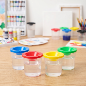 4Pcs Paint Brush Washer Cup Anti-Spill Portable Art Cleaning Rinse Cup Reusable Painting Supplies for Students Artists