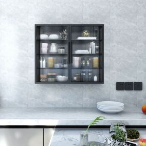 Nordic Bathroom Cabinet Closet Toilet Cupboard Long Rainbow Glass Light Luxury and Simplicity Small Apartment Bathroom Shelf