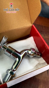 Vòi Lạnh Gắn Tường Hafele 495.61.020 - Đồng Mạ Chrome - Dây sen SUS 1200mm - BNK