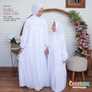 best seller!! GAMIS PUTIH Setelan Celana Tunik Manasik Umroh Haji Anak Remaja Wanita Dewasa Cutetrik Terbaru