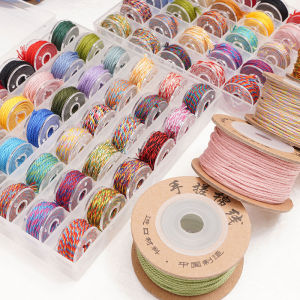 1mm/1.2mm/1.5mm Multiple Size Multicolor High Quality Hand-Spun Cotton Cord for Threading DIY Bracelet Jewelry Making Handicraft Decoration