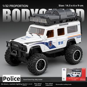 Large Alloy Simulation Police Car Model