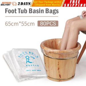 80PCS 65*55cm Environmentally Disposable Foot Tub Liners Bath Basin Bags for Feet Pedicure Spa Skin Care HSQ-Feet-Spa-Liner
