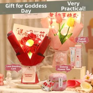QIWEILANG | Festive Plush Flower Bouquet