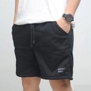 Celana Pendek Pria Distro Kasual Polos Grey & Terbaru Korean Style