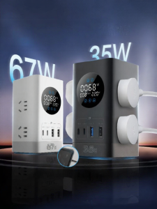 Bull | Fast Charging Smart Digital Display Multi-Function Desktop Power Strip