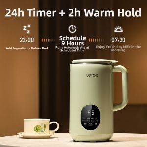 Lotor Automatic Mini Soy Milk Maker Small Size No Cooking No Filtering Required Home Use Multi-Function Kitchen Appliance