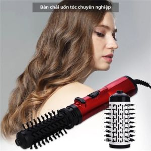 Bộ Dụng Cụ Tạo Kiểu Tóc Gồm Bàn Chải Điện Ion Chất Lượng Salon Máy Làm Xoăn Nóng Xoay Máy Ép Tóc Nóng Và Máy Sấy Tóc