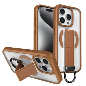 Creative Magnetic Ring Holder Stand Compatible with  16Promax Phone Case Magsafe Anti Slip Full Cover Silicone Skin Friendly