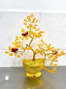 Chậu hoa bonsai hột nhựa bóng cao 45cm