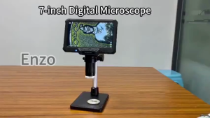 1-1600X Zoom Industrial Microscope with 7 Inch LCD 8 Built-in LED Lights Digital Magnifier for Clos