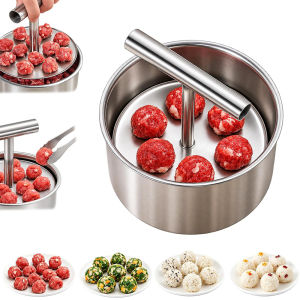 LMETJMA | LMETJMA NEW Upgrade 6/12 Ball Manual Meatball Maker Tool Stainless Steel Meatball Making Mold Kitchen Meatball Press Mold Tools