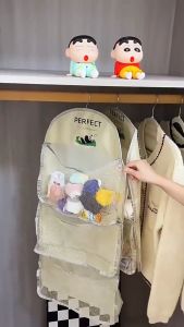 [HCM] Túi lưới đựng đồ lót tất vớ treo tủ quần áo họa tiết gấu trúc ba loại 1/2/3 ngăn -GL314