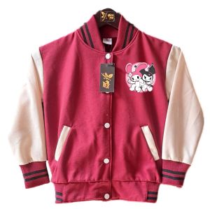 Jacket Varsity Baseball Anak Perempuan Kuromi Melody Terbaru Usia 5 6 7 8 9 10 11 12 Tahun